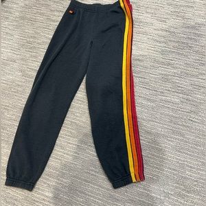 Aviator Nation Kids 5 stripe sweatpants size 12 (charcoal)
